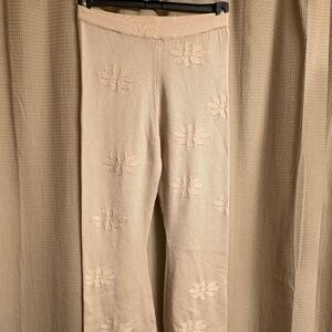 Lelis Knit Bell Bottom Pants Tan Women's XS